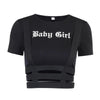 Baby Girl Gothic Crop Top