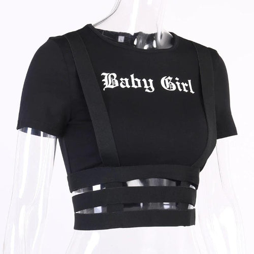 Baby Girl Gothic Crop Top