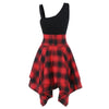 Euphoria Asymmetric Plaid Mini Dress