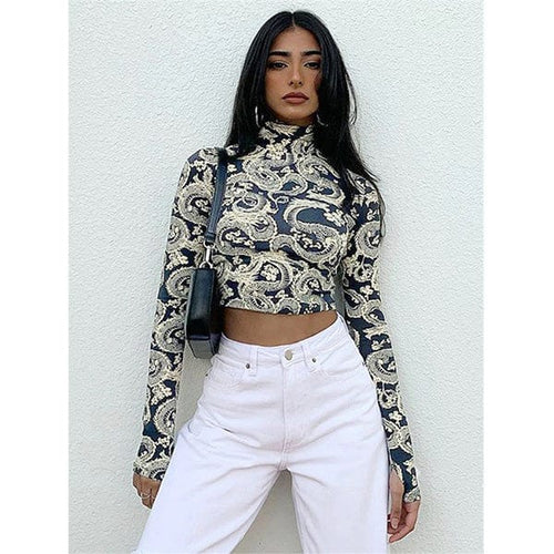 Dragon Soul Printed Crop Top