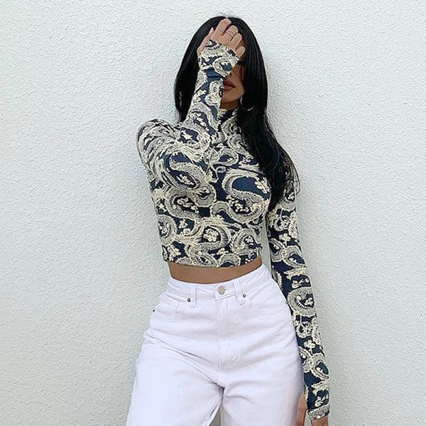 Dragon Soul Printed Crop Top