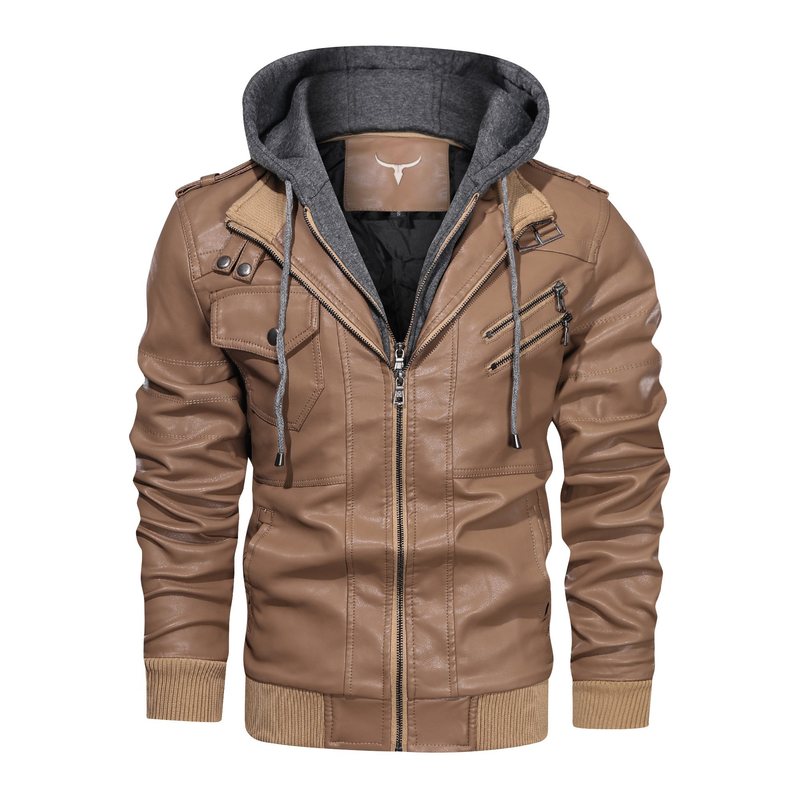 Hooded Vindictation Leather Jacket