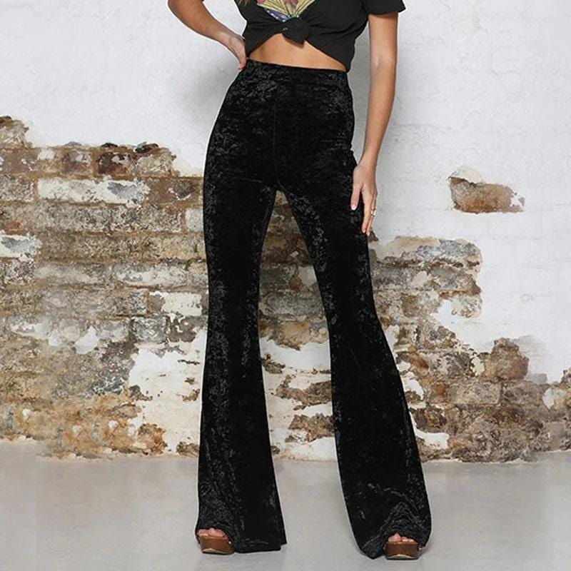 Bloodsucker Velvet Bell Bottoms