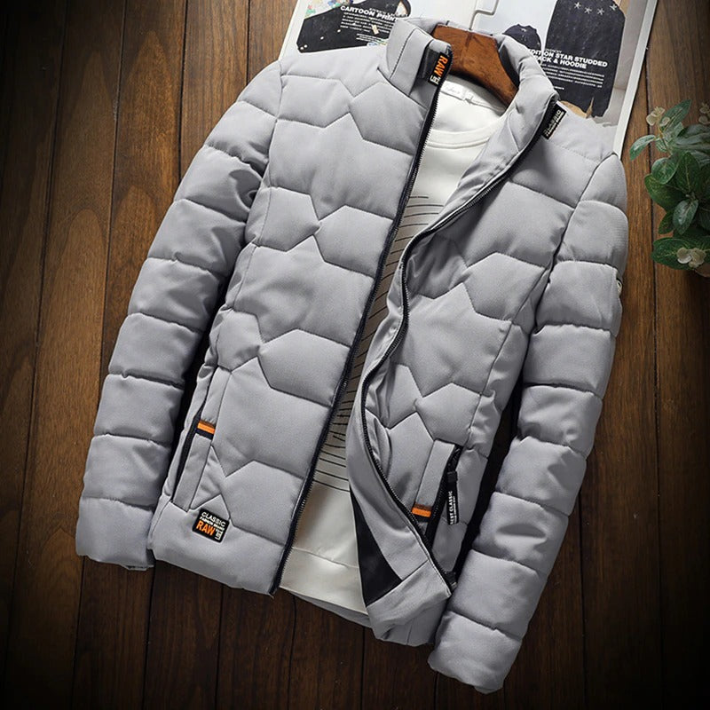 Grey Men Winter New Outdoor Classic Snow Warm Parkas Jacket Coat