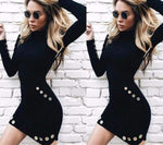 Gothic High-Necked Long Sleeve Dress