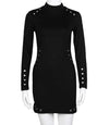 Gothic High-Necked Long Sleeve Dress