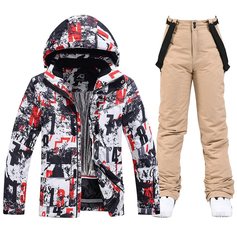 Men New Winter Snowboard Suit