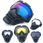 Ski Goggles with Detachable Skull Mask Set