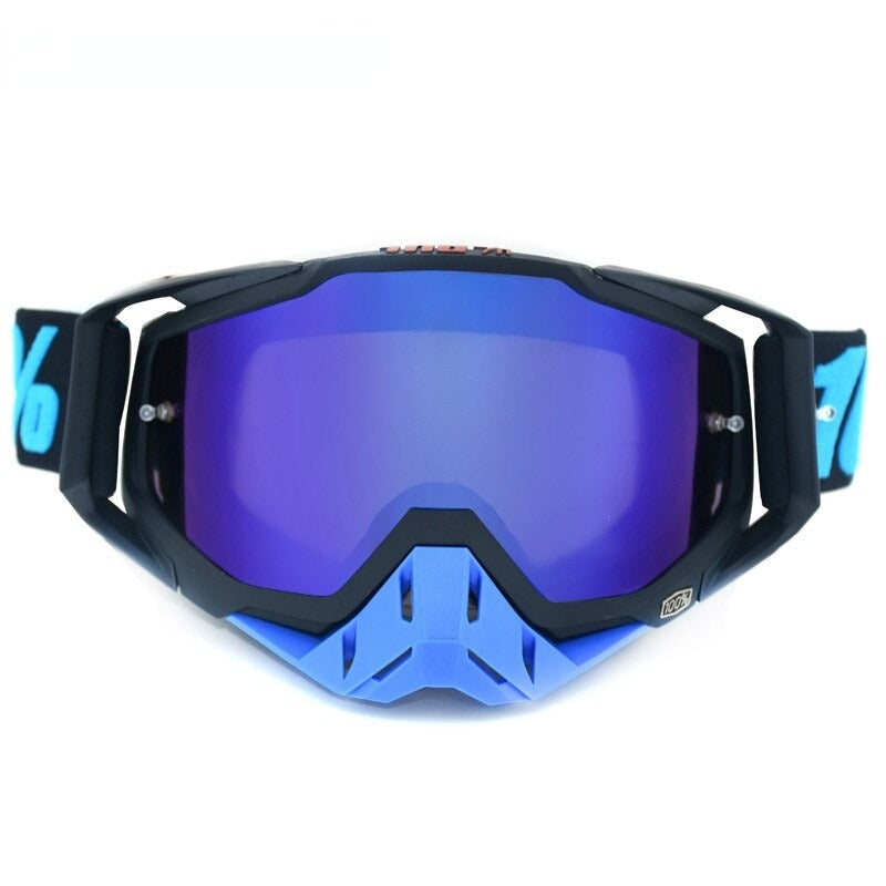 Black-Blue For Skiing Glasses Helmet Ski Mask Snowmobile Snowboard Goggles