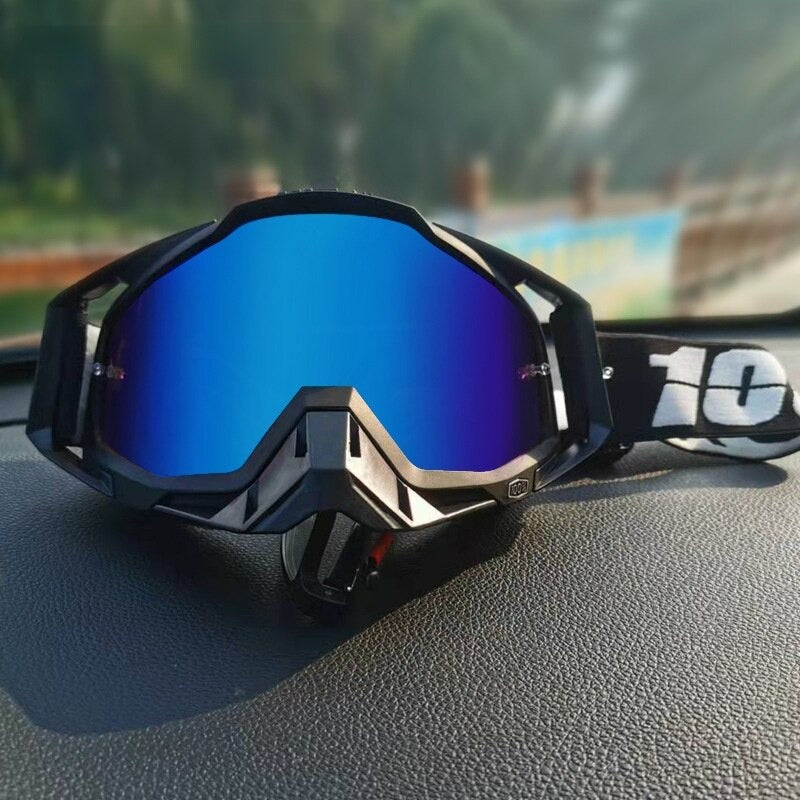 Black-Sky Blue For Skiing Glasses Helmet Ski Mask Snowmobile Snowboard Goggles