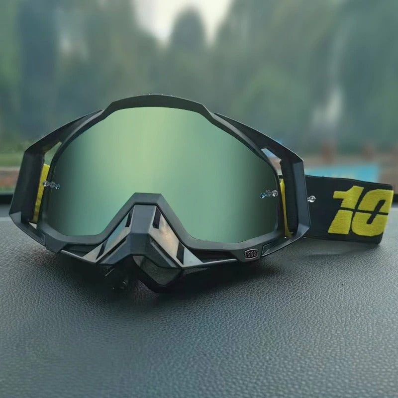 Black-Gold-Green For Skiing Glasses Helmet Ski Mask Snowmobile Snowboard Goggles