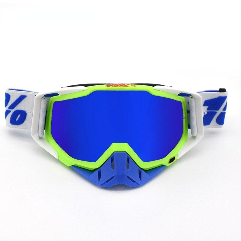 Green-Blue For Skiing Glasses Helmet Ski Mask Snowmobile Snowboard Goggles