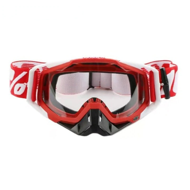 Red-Clear For Skiing Glasses Helmet Ski Mask Snowmobile Snowboard Goggles