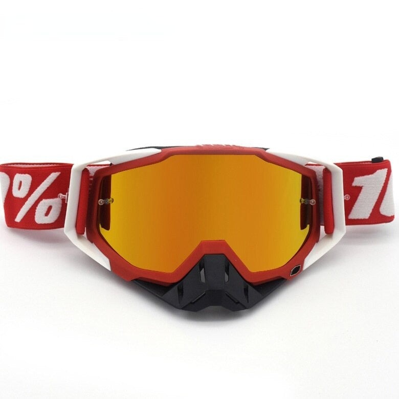 Red-Red-Orange For Skiing Glasses Helmet Ski Mask Snowmobile Snowboard Goggles