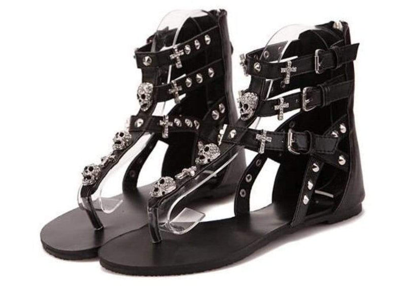 Cross Skull Sandals